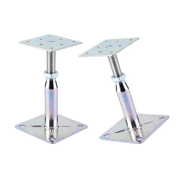 Weather Resistant Adjustable Roof Support Brackets Pack of 2 Galvanized Steel Elevated Column Mounts for Structural Stability