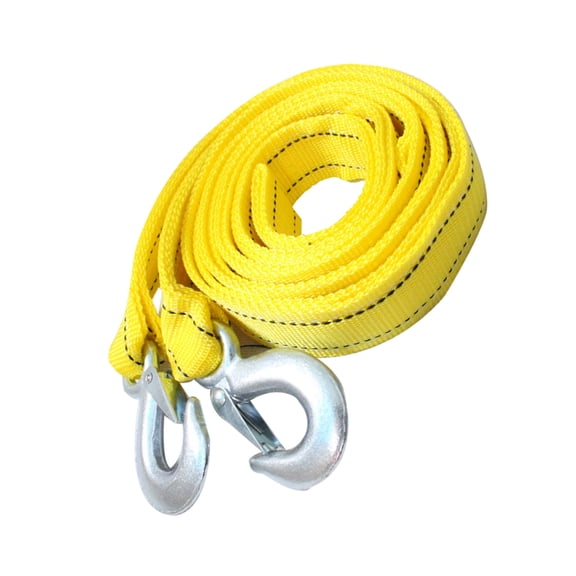 Weather Resistant Fluorescent Nylon Towing Rope Cable with Hooks 3 Meter Length Heavy Duty Pulling Capacity For All Vehicles