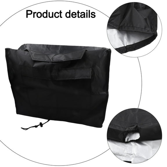 Weather Resistant Generator Cover Protective Storage Case With Adjustable Hem Rope For 2000W-2500W Portable Inverter Generator Black 52X29x41cm