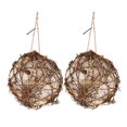 thumbnail image 1 of Weather Resistant Hummingbird Nest House for Outdoor Backyard, Featuring 1.97-4.7 Inch & Natural Rattan, woven hummingbird nest, adjustable height birdhouse, 1 of 4