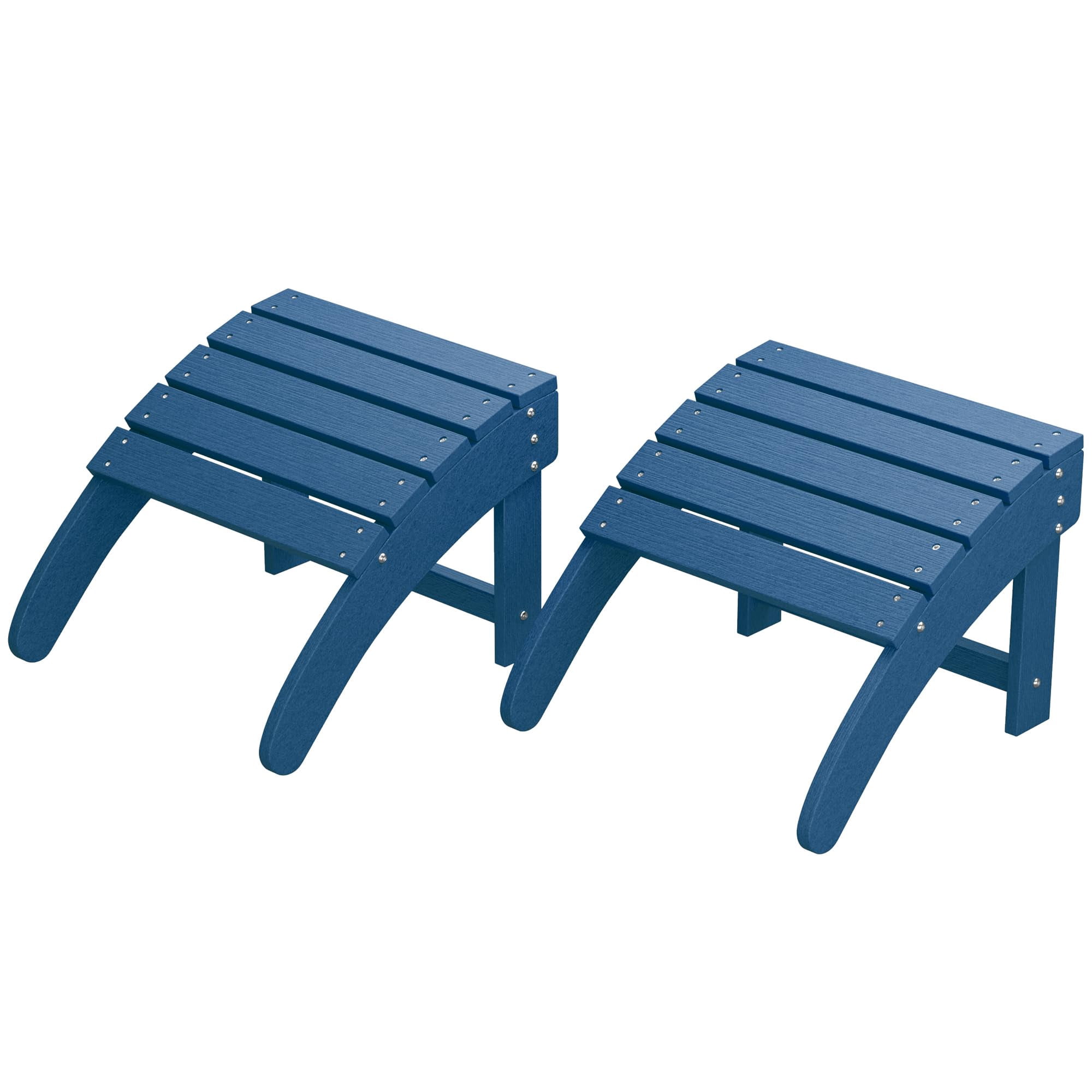 Weather Resistant Outdoor Footstool,HDPE Adirondack Ottoman Footrest for Adirondack Chairs, Porch