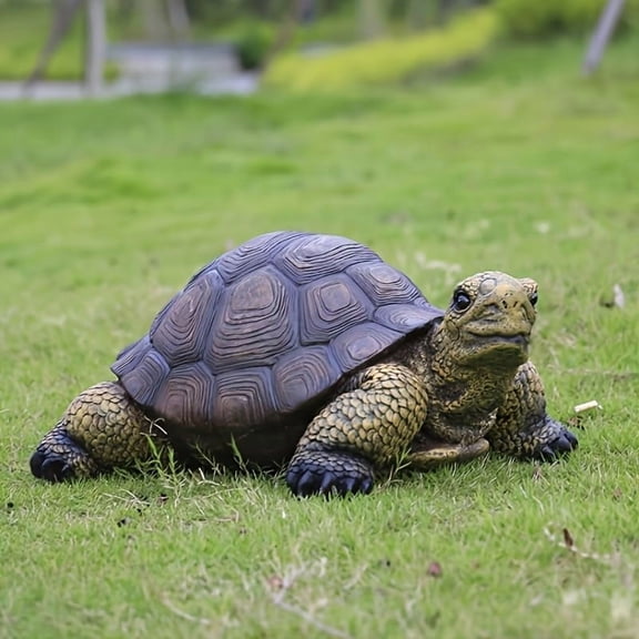 Weather Resistant Resin Turtle Statue Decoration Exquisite Handicraft Artistic Simulation Animal Sculpture for Outdoor Gardens Courtyards Ponds Colorful Holiday Decor Gifts