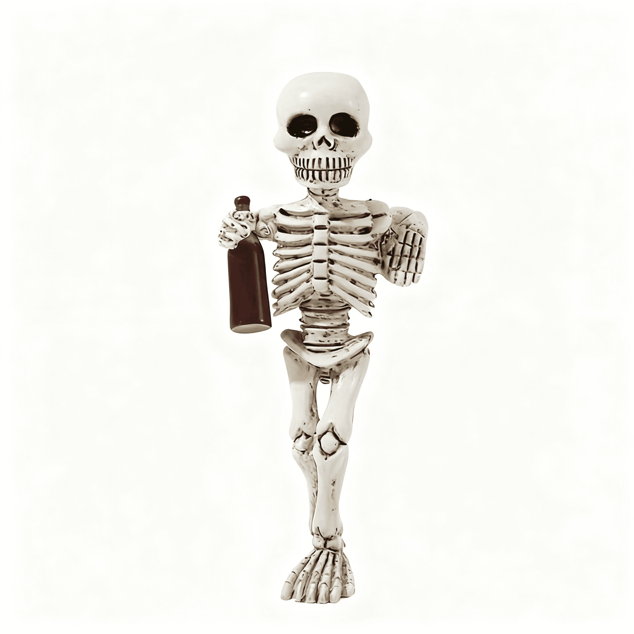 Weather-Resistant Skeleton Statue 5.1 Inch for Garden and Flower Pot Decoration