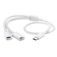 thumbnail image 1 of Weather Resistant Type C Splitter Cord For Solar Camera Double Panel Secure Power Transfer 480Mbps Data Transmission, 1 of 8