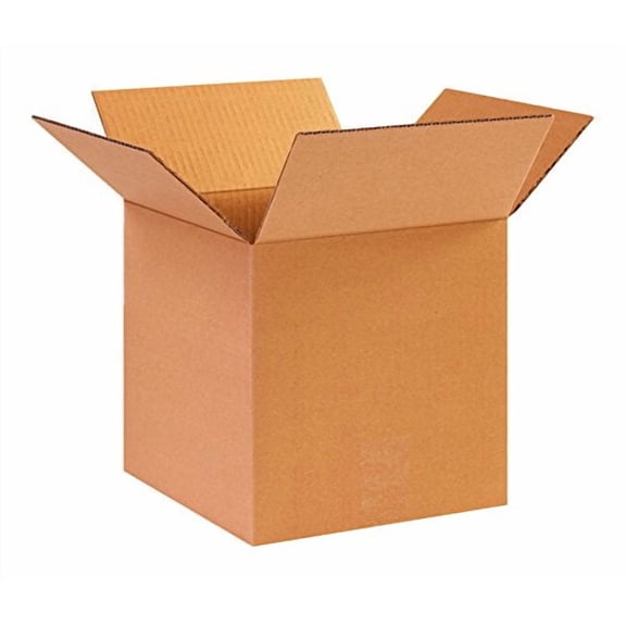 Weather-Resistant W5C Corrugated Cardboard Boxes, 10" x 10" x 10", Kraft Brown, for Maximum Protection in Wet Conditions, Military Approved, for Packing, Shipping, Moving, and Storage, Pack