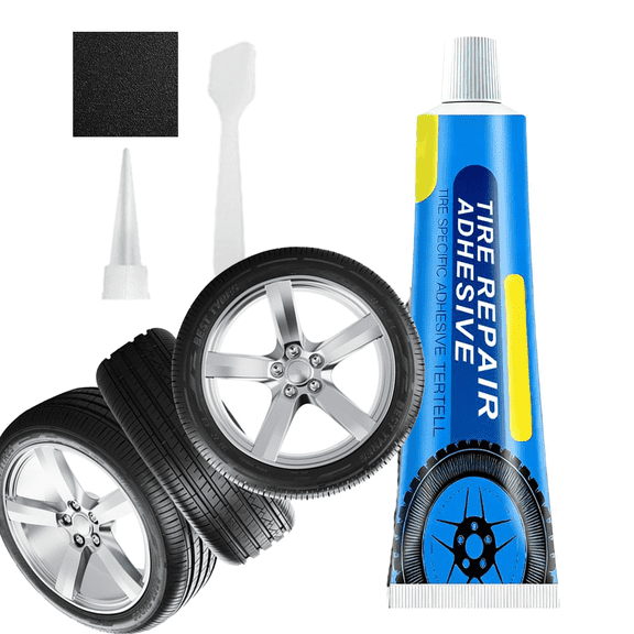 Weather Resistant Waterproof Flexible Tire Repair Adhesive, 2025 Tire Sidewall Repair Glue, Portable Tires Sealant for Emergency,Car Tire Sidewall Repair Glue Multi-Functional Repair Adhesive Kit(1)