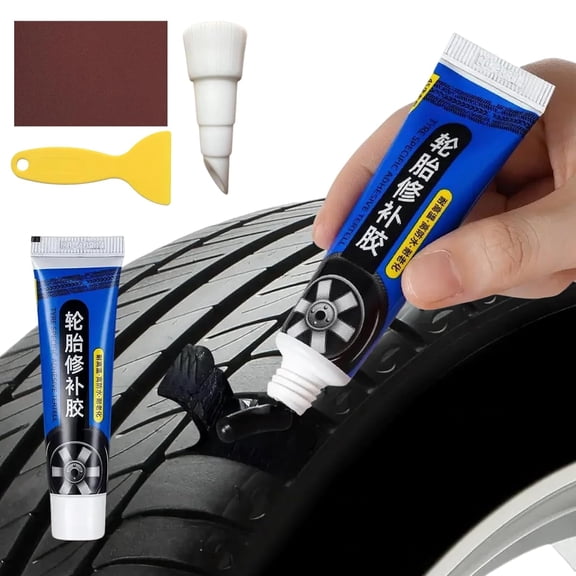 Weather-Resistant Waterproof Flexible Tire Repair Adhesive, Tire Repair Glue, for All Tire Types, Seamless Strong Bonding, Heavy Duty, Flexible, Waterproof, Weather Resistance