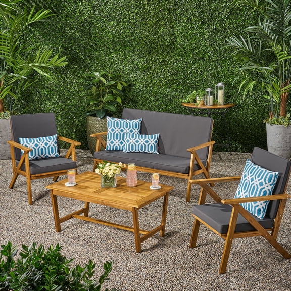 Weather-Resistant Wood Set / Great for All Summer Outdoor Use