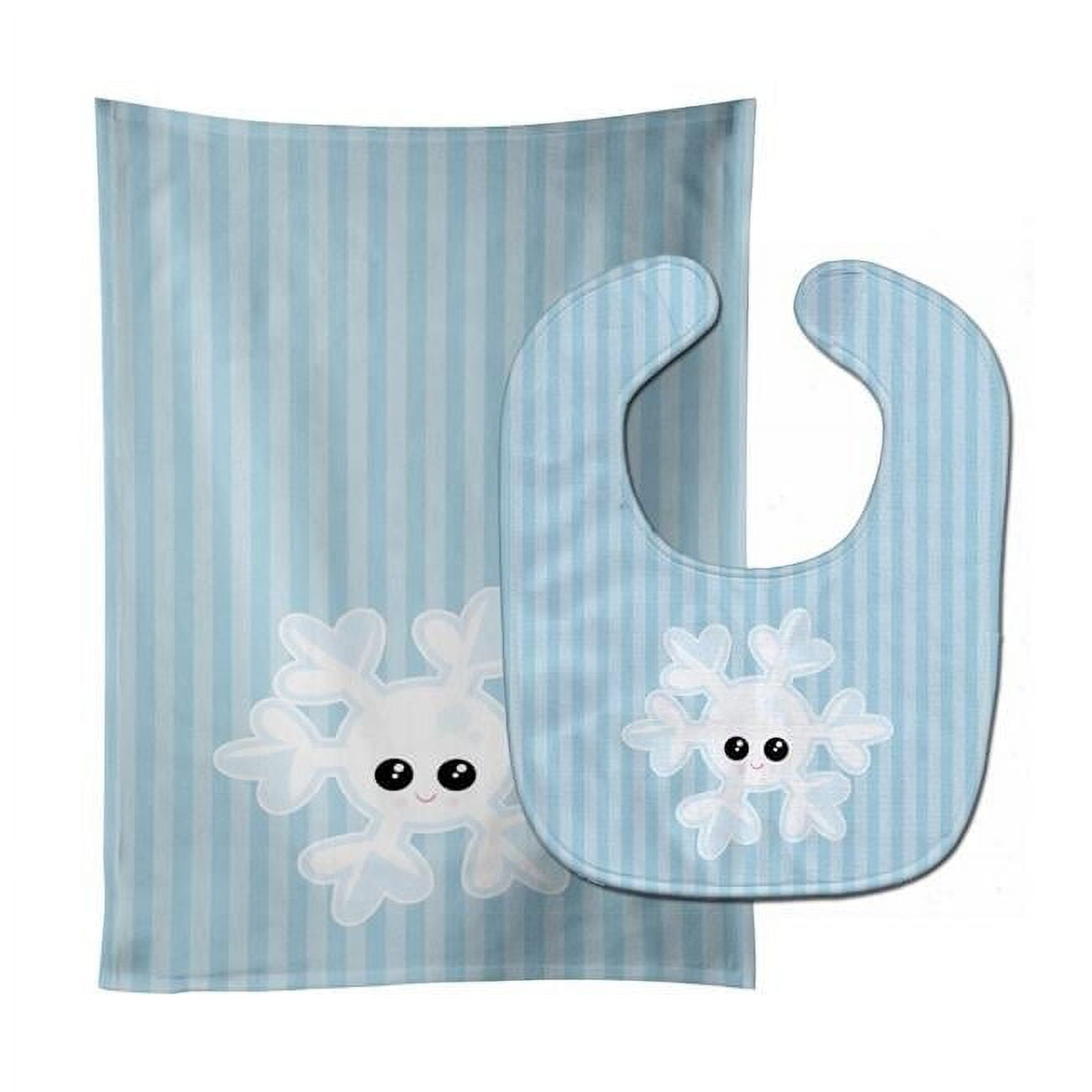 Weather Snowflake Face Baby Bib & Burp Cloth