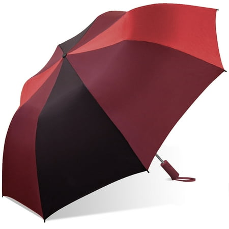 Weather Station 56" Windproof Pink Golf Umbrella, Folding, Auto Open, Two Person