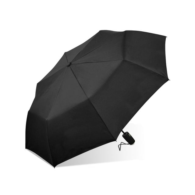 Weather Station Automatic Super Mini Rain Umbrella Black