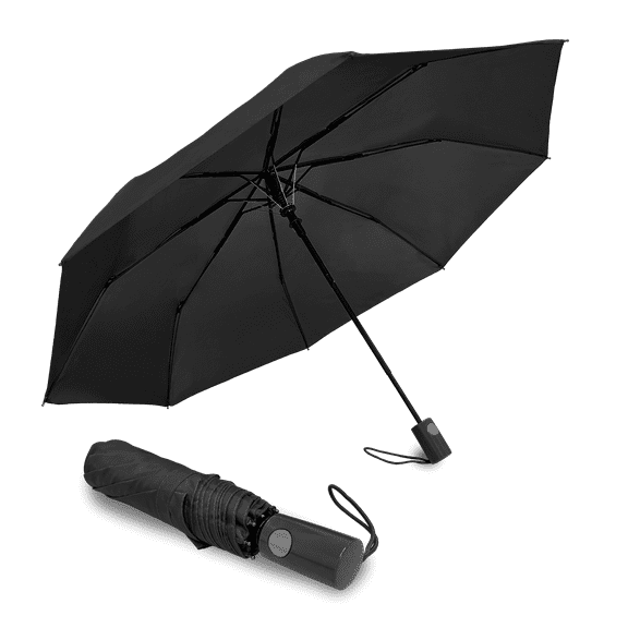 Weather Station Automatic Super Mini Rain Umbrella Black