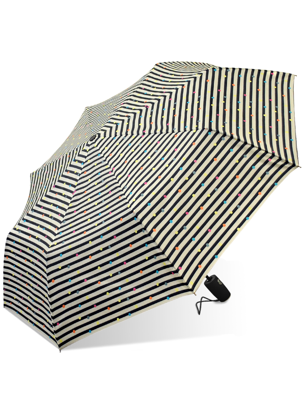 Weather Station Automatic Super Mini Rain Umbrella Stripes - image 1 of 5