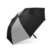 Weather Station Deluxe Two-Person Rain Umbrella Black Gray