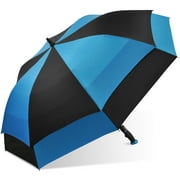 Weather Station Deluxe Two-Person Rain Umbrella Blue Black
