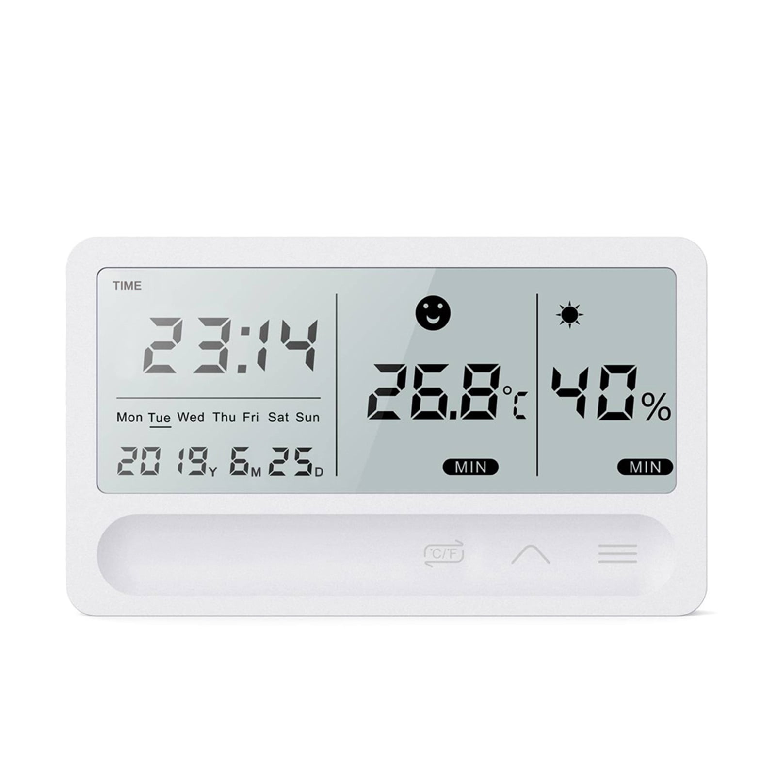 Weather Station Indoor Multi-function Humidity Meter Hygrometer Smart Monitor Home Office Clock ,Real-Time