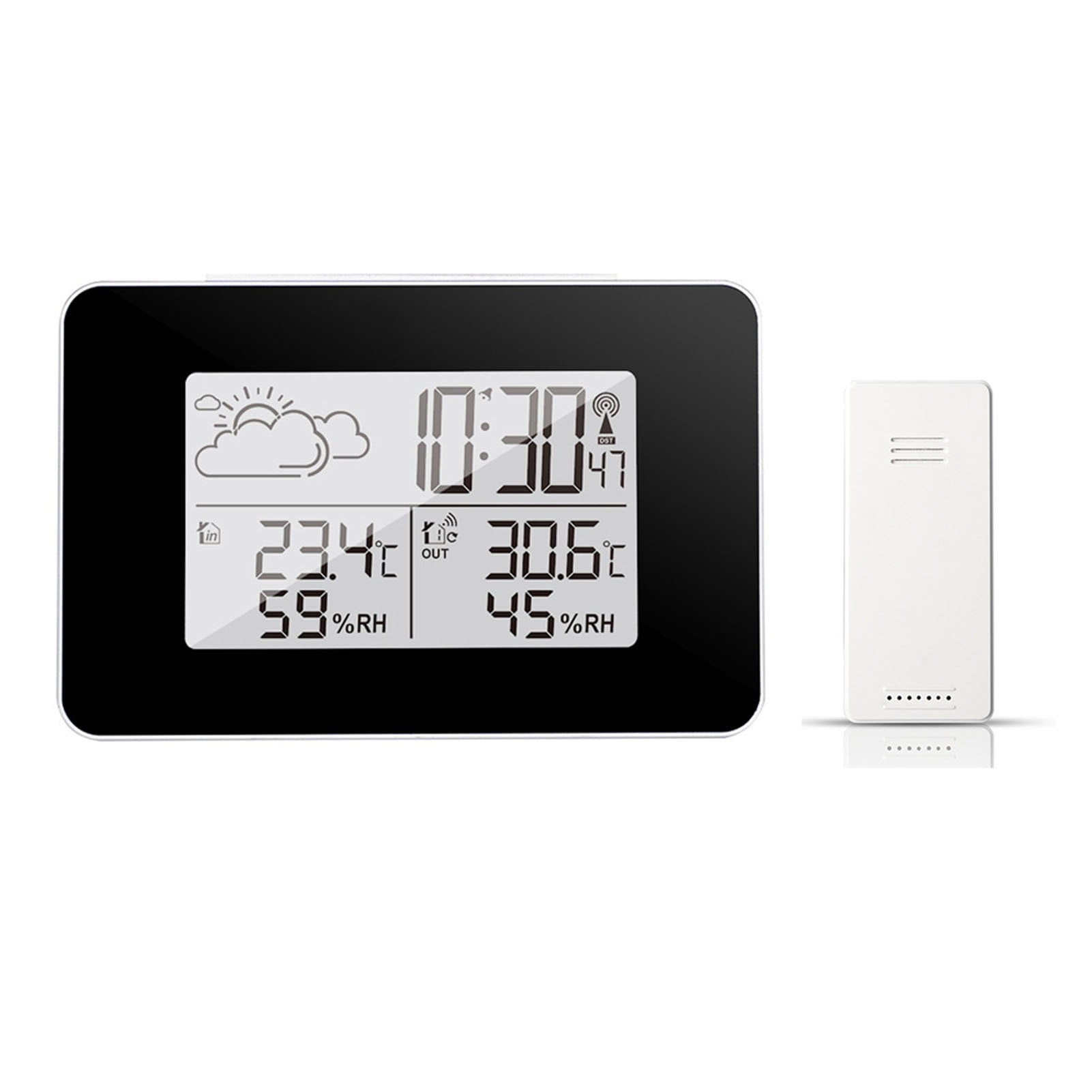 Weather Station Indoor Outdoor Weather Clock Wireless Display Digital Temperature Humidity Monitor ,Easy to Operate