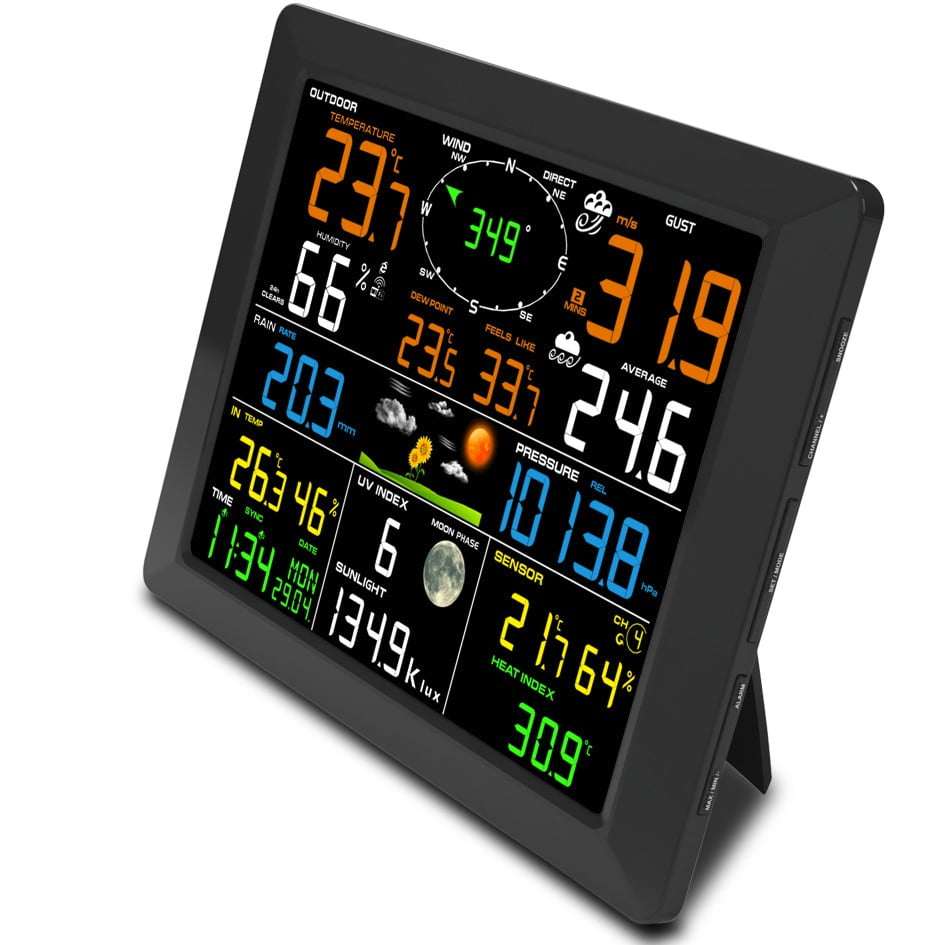 Weather Station Internet Wireless (only display screen)Rain Gauge Weather Forecast Wind Gauge ,Easy to Install