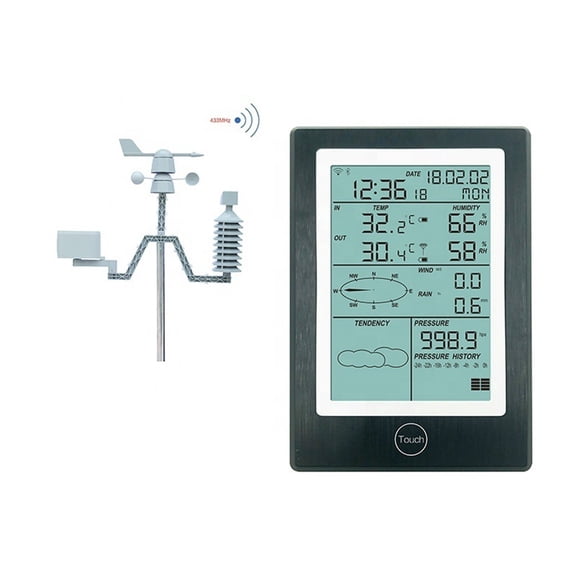 Weather Station Solar Weather Forecast Machine Indoor And Outdoor Temperature And Humidity Meter With WIFI Bluetooth Function ,Easy to Operate