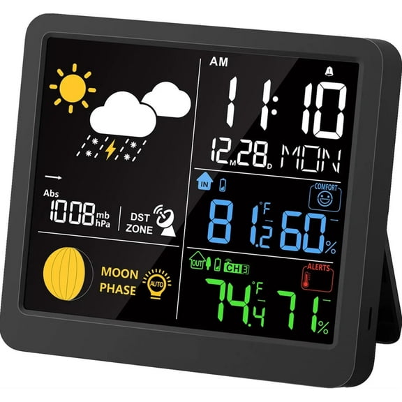 Weather Station Temperature Humidity Sensor With One Transmitter Color Screen Digtal Wireless Backlight Hygrometer Meter ,High Precision