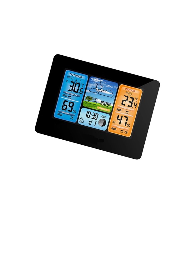 Weather Station Thermometer Hygrometer Barometer Alarm Clock Weather Forecast Wireless Sensor ,Real-Time