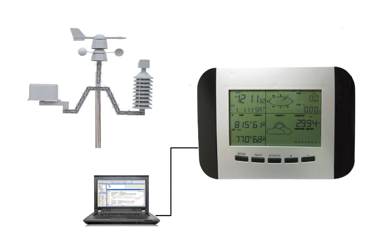 Weather Station Weather Forecast Machine Weather Meter Rain Gauge Wireless Thermometer And Hygrometer ,Easy to Operate