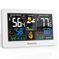 thumbnail image 1 of Weather Station Wireless Indoor Outdoor, Weather Thermometer with Atomic Clock, Large Display Temperature and Humidity Monitor with Alert, Weather Forecast and Barometric Pressure, White, 1 of 13