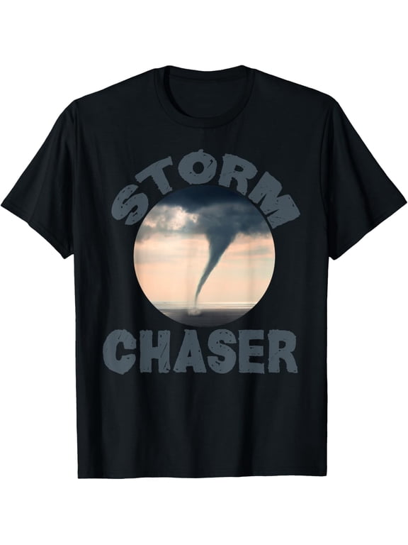 Weather Storm Tornado Hurricane Chaser T-ShirtMen and women, Black T-shirt, size: Extra large