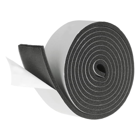 Weather Stripping Door Seal, 1-9/16" x 3/16" Adhesive Foam Tape Seal Soundproof Insulation Strips for Door Frame Window Gaps (6.5 Feet)