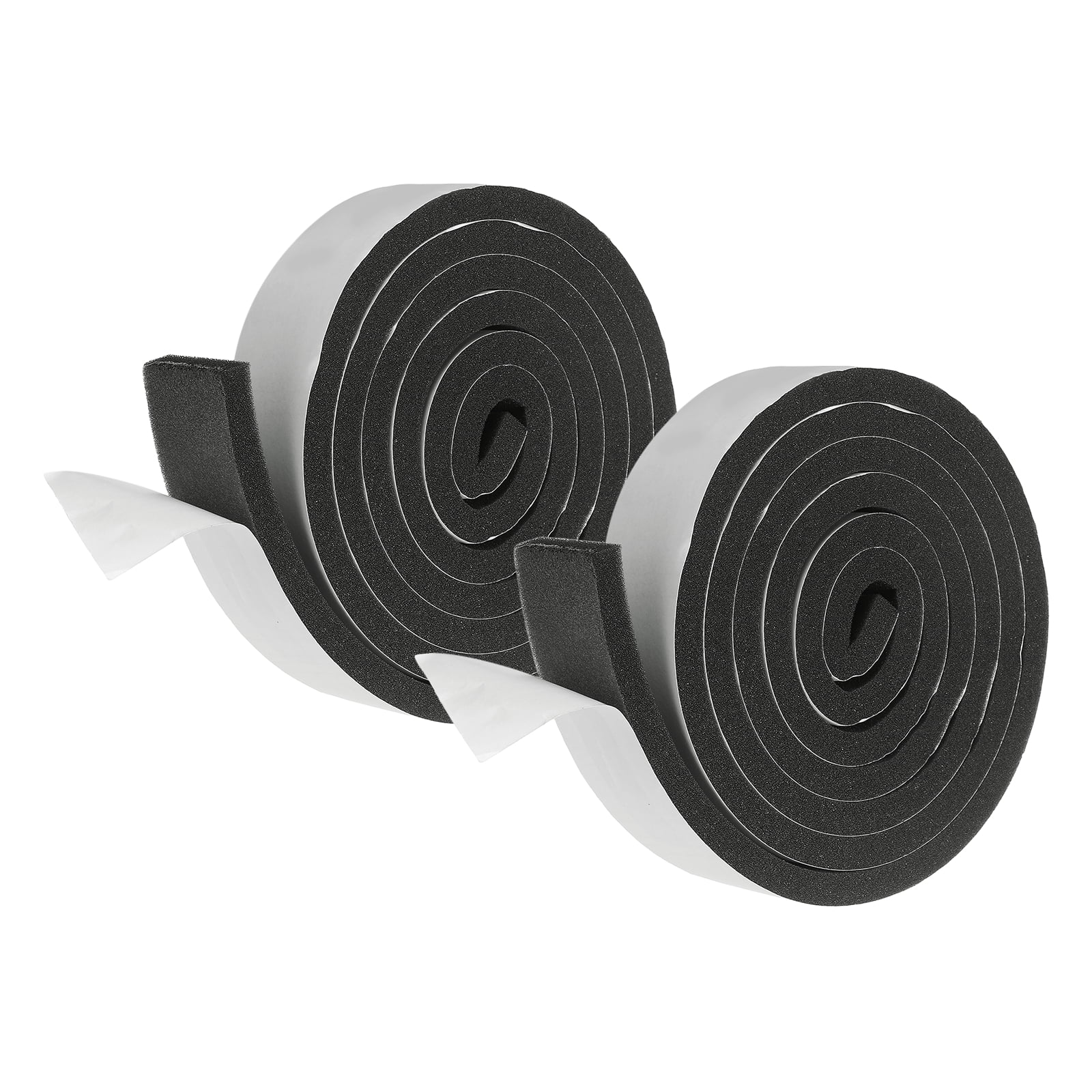 Weather Stripping Door Seal, 2 Rolls 1-9/16" x 3/8" Adhesive Foam Tape Seal Soundproof Insulation Strips for Door Frame Window Gaps (13 Feet Total, 6.5 Feet/Roll)