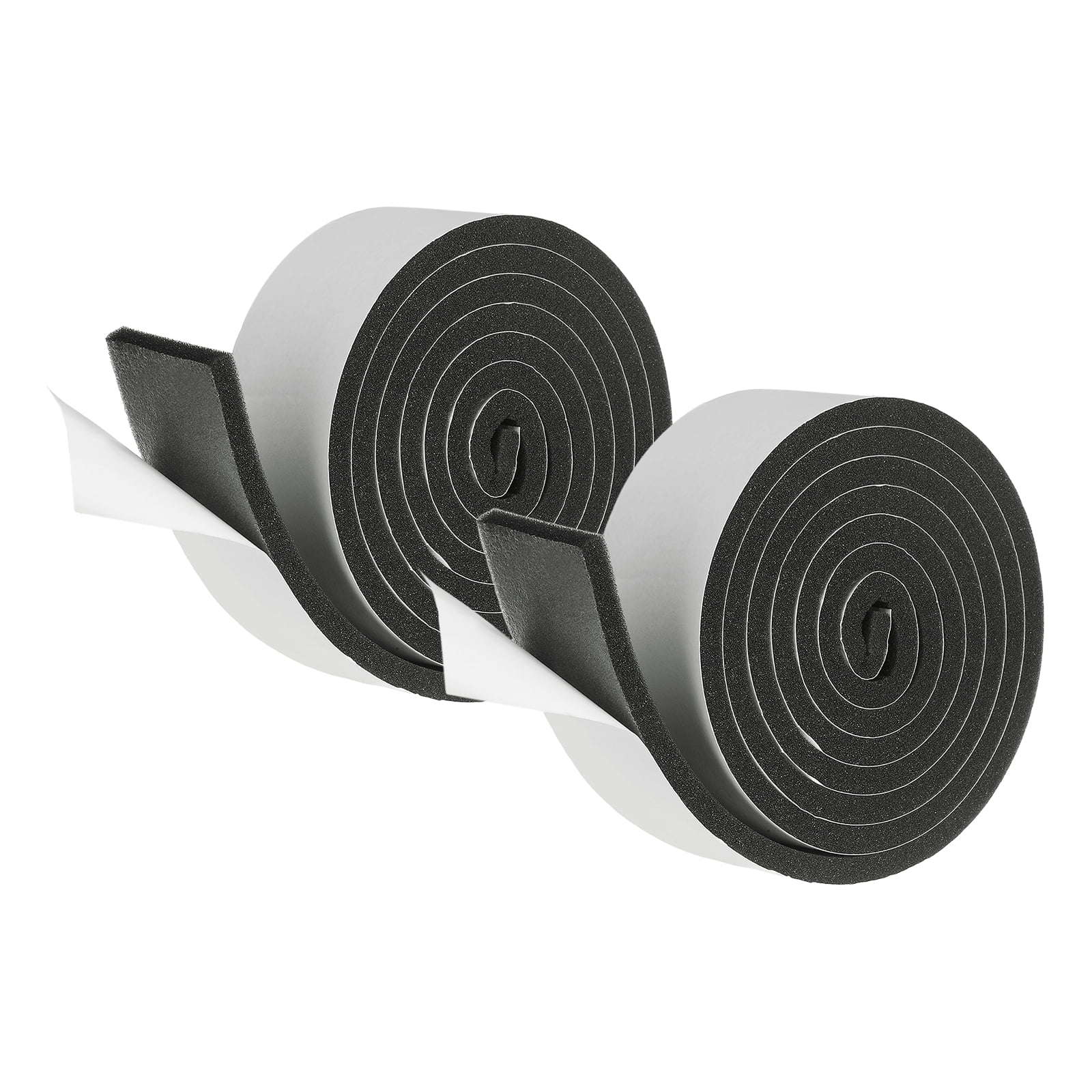 Weather Stripping Door Seal, 2 Rolls 2" x 5/16" Adhesive Foam Tape Seal Soundproof Insulation Strips for Door Frame Window Gaps (13 Feet Total, 6.5 Feet/Roll)