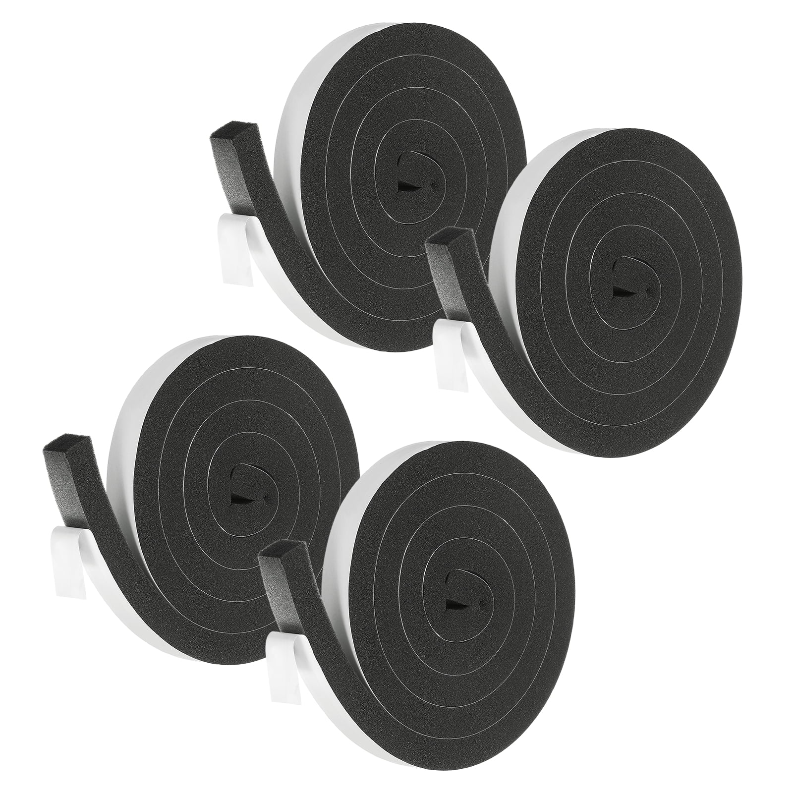 Weather Stripping Door Seal, 4 Rolls 1" x 13/16" Adhesive Foam Tape Seal Soundproof Insulation Strips for Door Frame Window Gaps (26 Feet Total, 6.5 Feet/Roll)