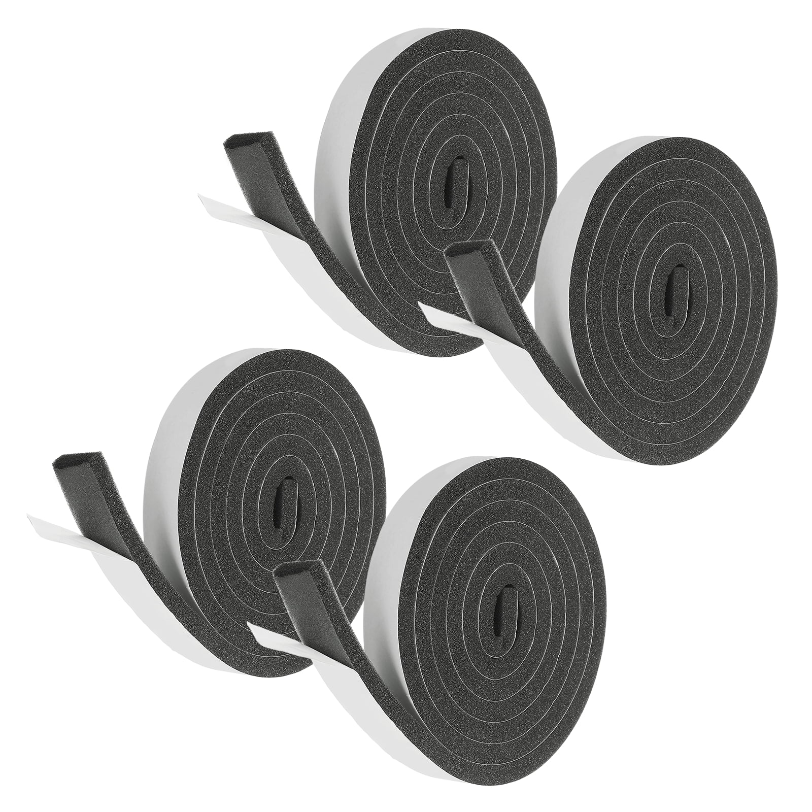 Weather Stripping Door Seal, 4 Rolls 1" x 3/8" Adhesive Foam Tape Seal Soundproof Insulation Strips for Door Frame Window Gaps (26 Feet Total, 6.5 Feet/Roll)