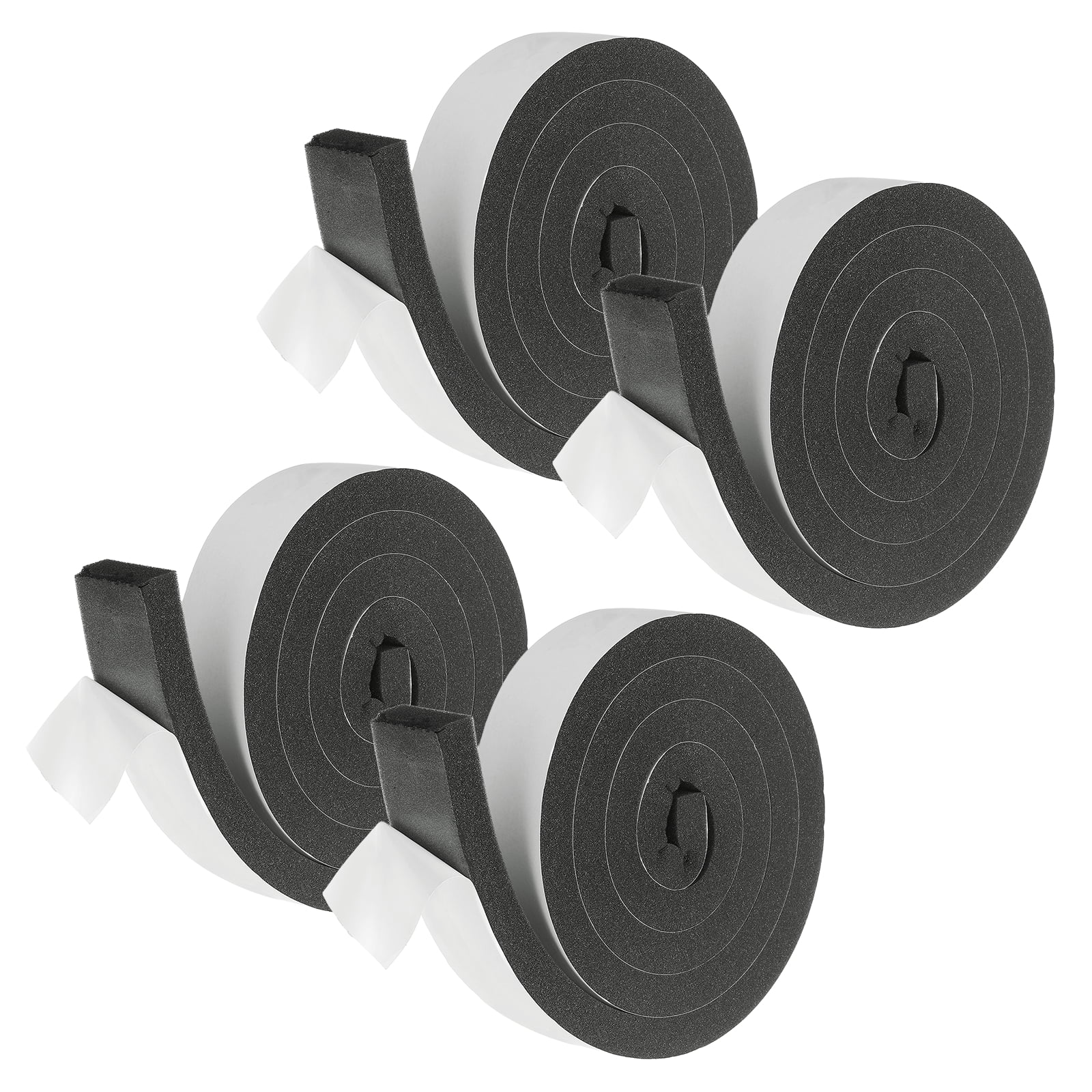 Weather Stripping Door Seal, 4 Rolls 2" x 13/16" Adhesive Foam Tape Seal Soundproof Insulation Strips for Door Frame Window Gaps (26 Feet Total, 6.5 Feet/Roll)