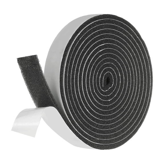 Weather Stripping Door Seal, 9/16" x 1/8" Adhesive Foam Tape Seal Soundproof Insulation Strips for Door Frame Window Gaps (6.5 Feet)