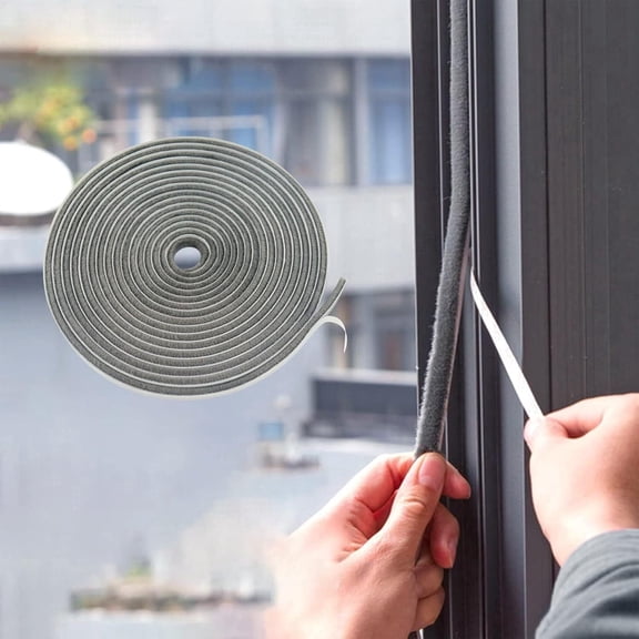 Weather Stripping Door Seal for Sliding Windows and Door Frame,33 FT Self-Adhesive Soundproofing Door Seal for Sliding, Exterior, Frames and Front(Gray)