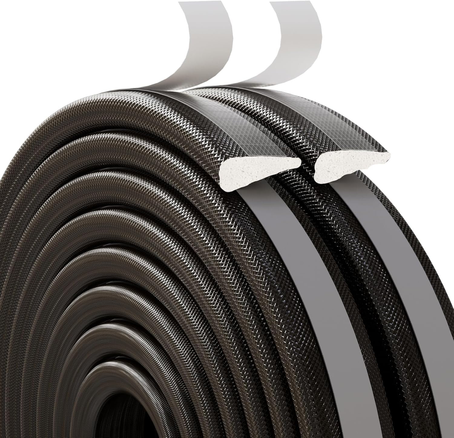 Weather Stripping Door Seal Strip, 33 FT Wedge Window Seal, Winter Insulation Weatherproof Foam Tape, Soundproof Noise Reduction Light Blocker for Exterior Door Frame & Door Gap Filler