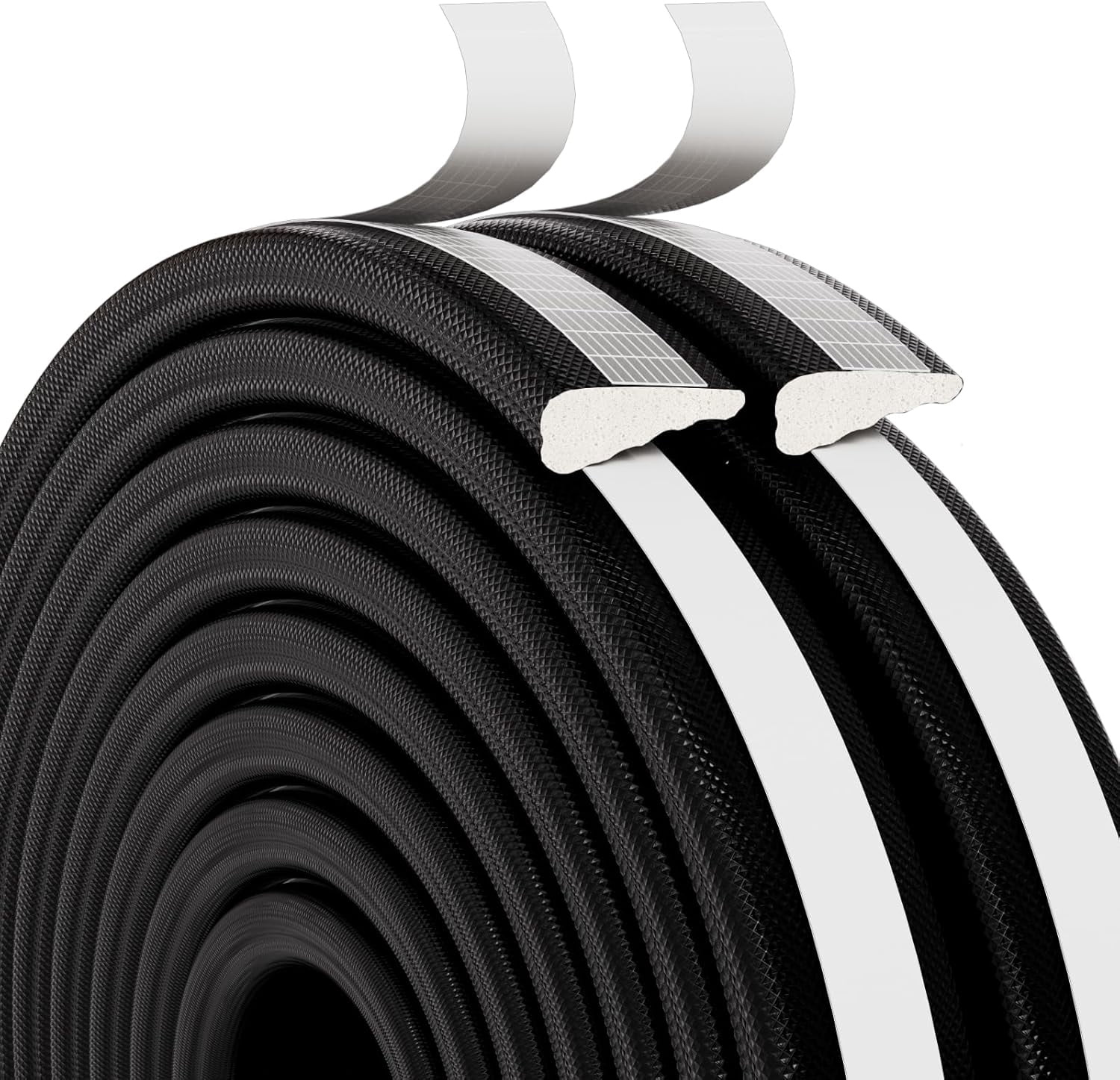 Weather Stripping Door Seal Strip, 49 FT Wedge Window Seal, Winter Insulation Weatherproof Foam Tape, Soundproof Noise Reduction Light Blocker for Exterior Door Frame & Door Gap Filler