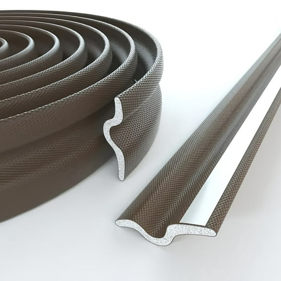 Weather Stripping Door Seal Strip Door Soundproofing V-Shape Sound Proof Door Sealers for Door Frame, Door Insulation Strip for Large GapBrown