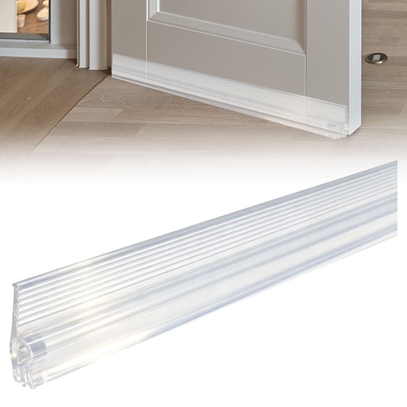 Weather Stripping Door Seal, Tpe Adhesive Door Bottom Strip for Draft Stopper And Insulation, Cut-To-Fit Door Sweep for Bedroom Bathroom Sliding Doors, 1 Roll of Sealing Strip