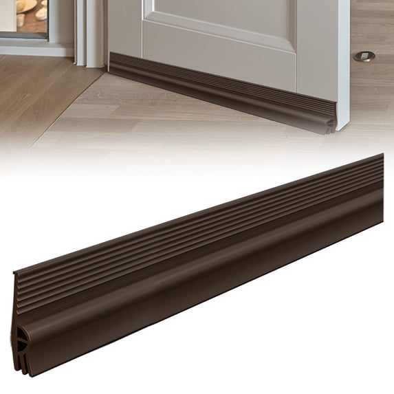 Weather Stripping Door Seal, Tpe Adhesive Door Bottom Strip for Draft Stopper And Insulation, Cut-To-Fit Door Sweep for Bedroom Bathroom Sliding Doors, 1 Roll of Sealing Strip
