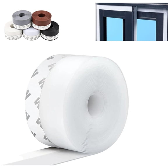 Weather Stripping, Door Tape, 16.4Ft Door Weather Stripping Adhesive Draft Stopper Seal Strip for Doors, Windows & Shower Doors