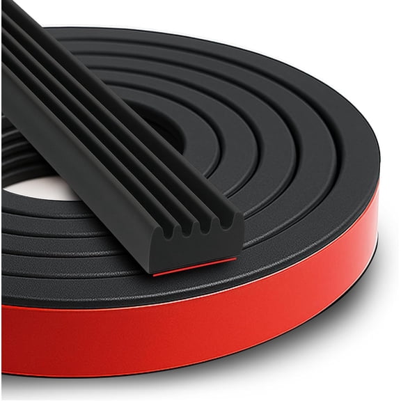 Weather Stripping Seal Strip: 26FT EPDM Foam Rubber with Strong Adhesive for Door, Garage, RV, Truck, Auto, Window, Noise Insulation