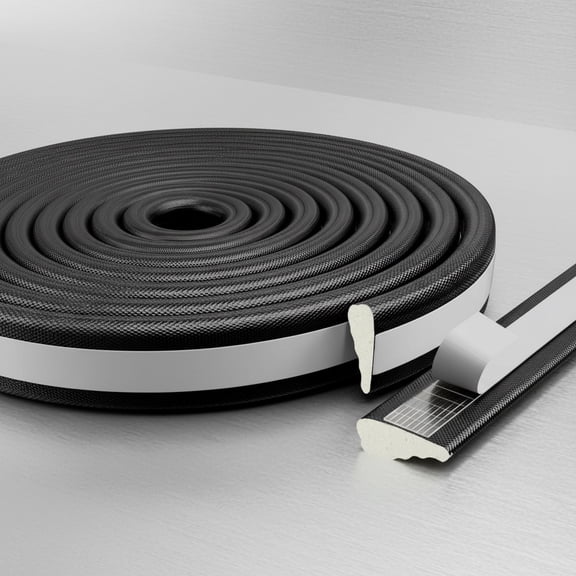Weather Stripping Seal Strip for Doors/Windows, Soundproofing Window Insulation Draft Stopper, Self-Adhesive Foam Weather Strip for Door Frame, Door Gap Filler Noise Blocker (Black)