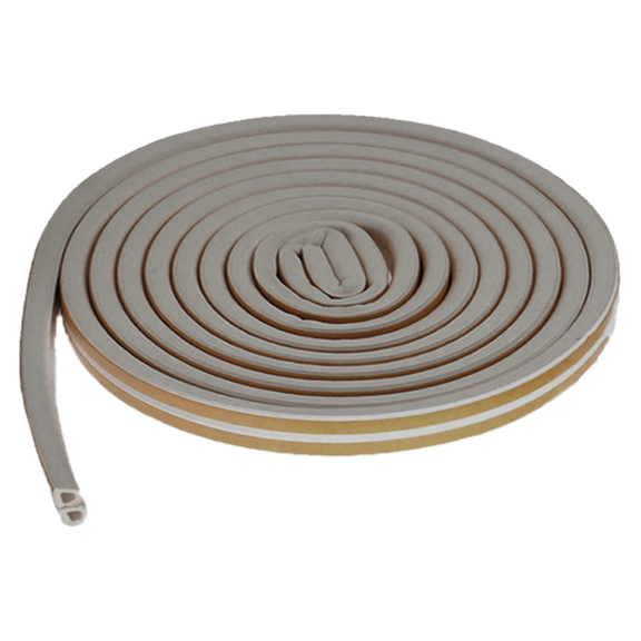 Weather Stripping Seal Strip For Doors/Windows, Self-Adhesive Backing Seals Large Gap - Gray