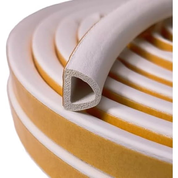 Weather Stripping Seal Strip for Doors Windows 18 Feet, Self-Adhesive Backing Seals Large Gap (from 5/16 inch to 15/32 inch), Easy Cut to Size
