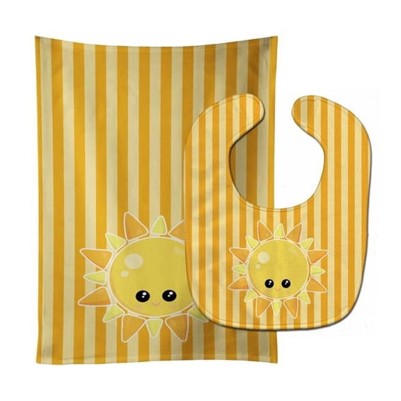 Weather Sunshine Face Baby Bib & Burp Cloth
