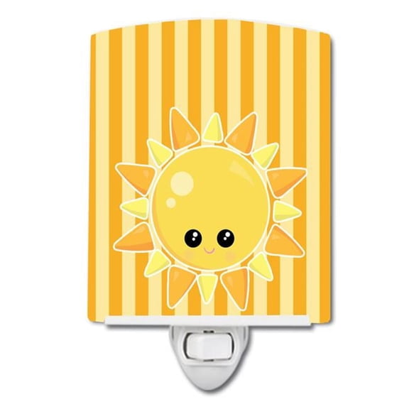 Weather Sunshine Face Ceramic Night Light