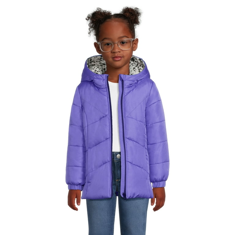 Girls purple shop puffer coat