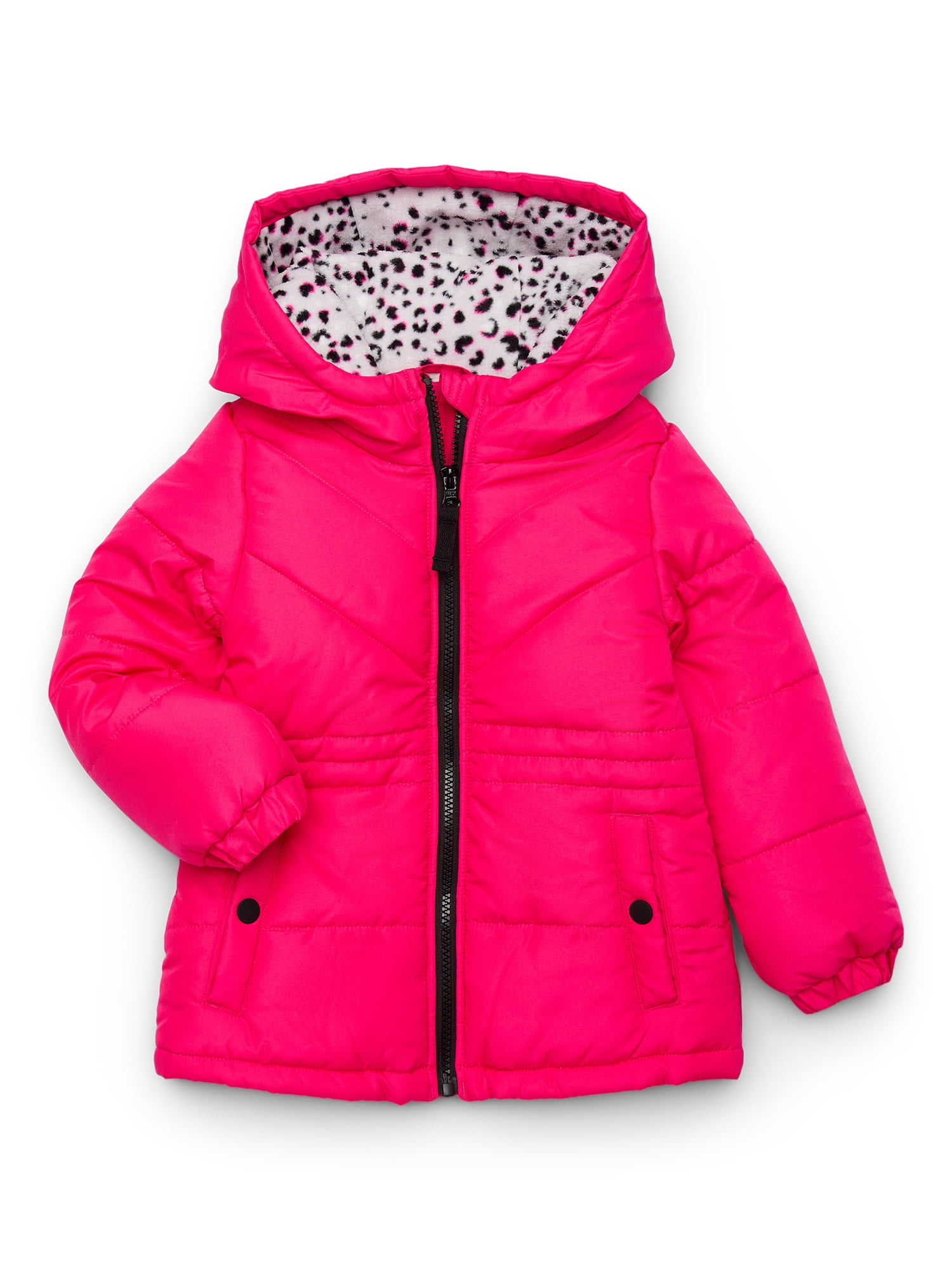 Weather Tamer Girls’ Puffer Jacket with Hood, Sizes 4-16